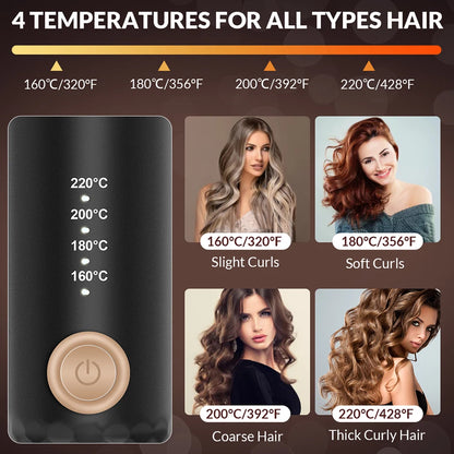 Automatic Hair Curler and Crimper: Electric Wave and Curl Tool with Integrated Ferro Ringlet Loop Technology for Effortless Wavy and Crimped Hairstyles