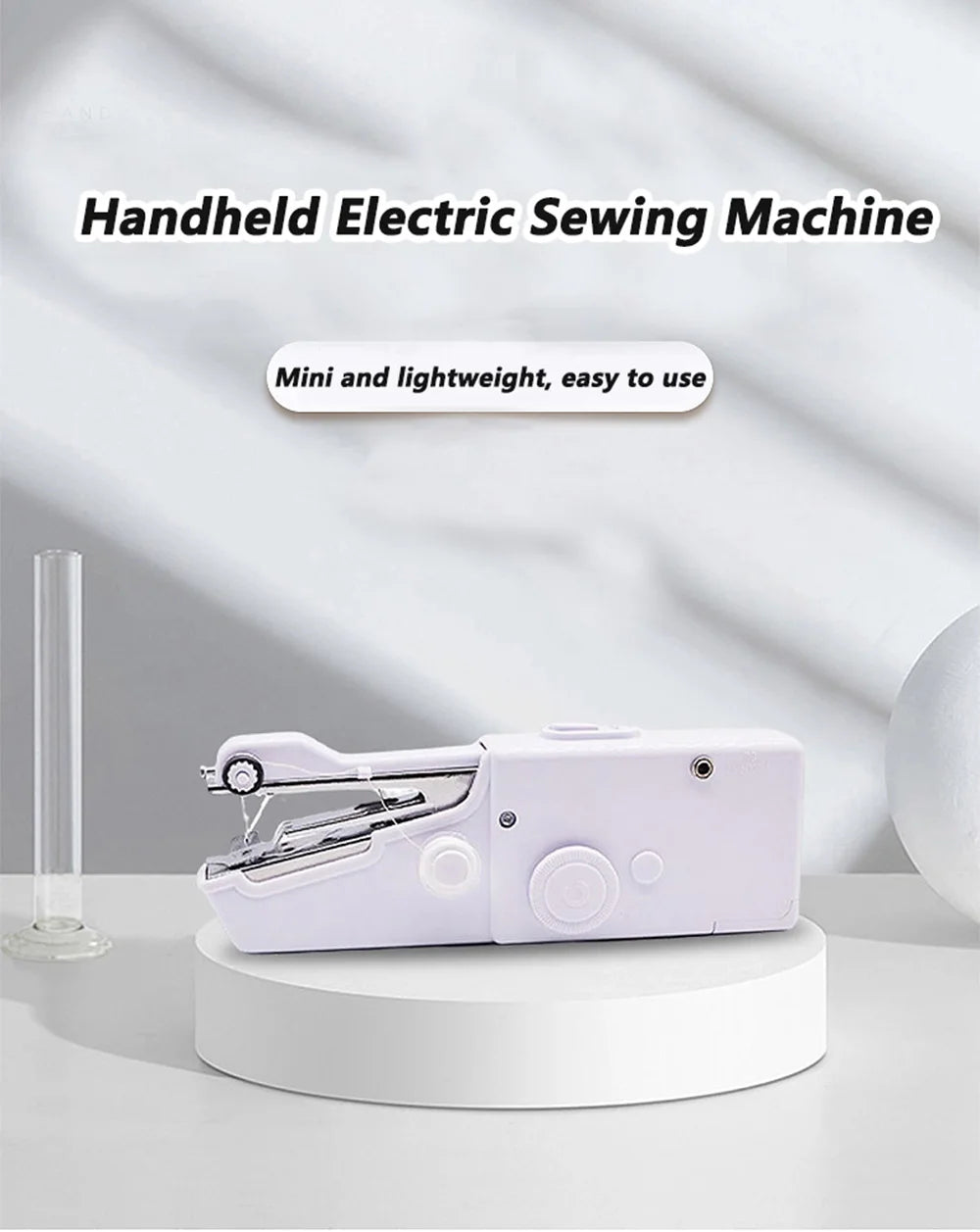 Compact Cordless Electric Sewing Machine – Portable Mini Sewing Kit for Quick Repairs and DIY Apparel