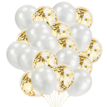 12-Inch Gold Confetti Latex Balloons - 10/20 Pack, Perfect for Birthday Parties, Weddings, and Baby Showers