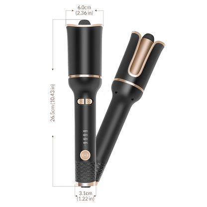 Automatic Hair Curler and Crimper: Electric Wave and Curl Tool with Integrated Ferro Ringlet Loop Technology for Effortless Wavy and Crimped Hairstyles