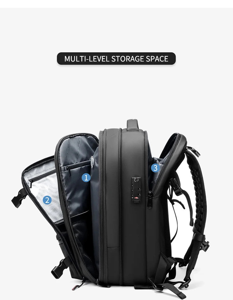 Travel Men 17'' inch  Expandable Laptop Backpack