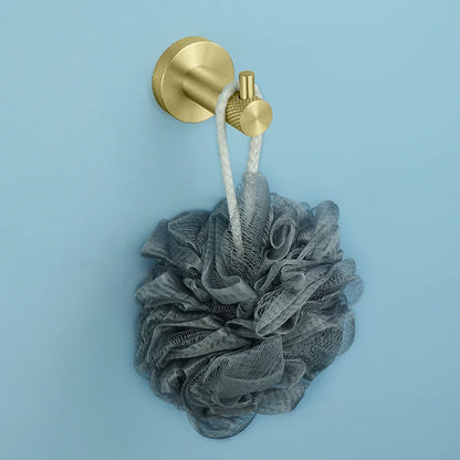 Brushed Gold Bathroom Hardware Kit - Wall-Mounted Hand Towel Bar, Toilet Roll Holder, Robe Hook, and Cup Hanger