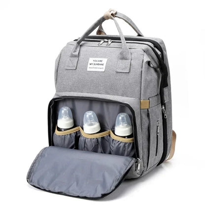 Multi-Functional Lightweight Mommy Backpack: Large Capacity Crib, Stroller, and Baby Gear Bag