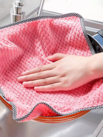 Super Absorbent Microfiber Kitchen Cloths - High-Efficiency Dish Towels for Household Cleaning