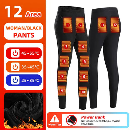 28-Zone Heated Thermal Underwear - Electric Heated Winter Sports Gear for Men