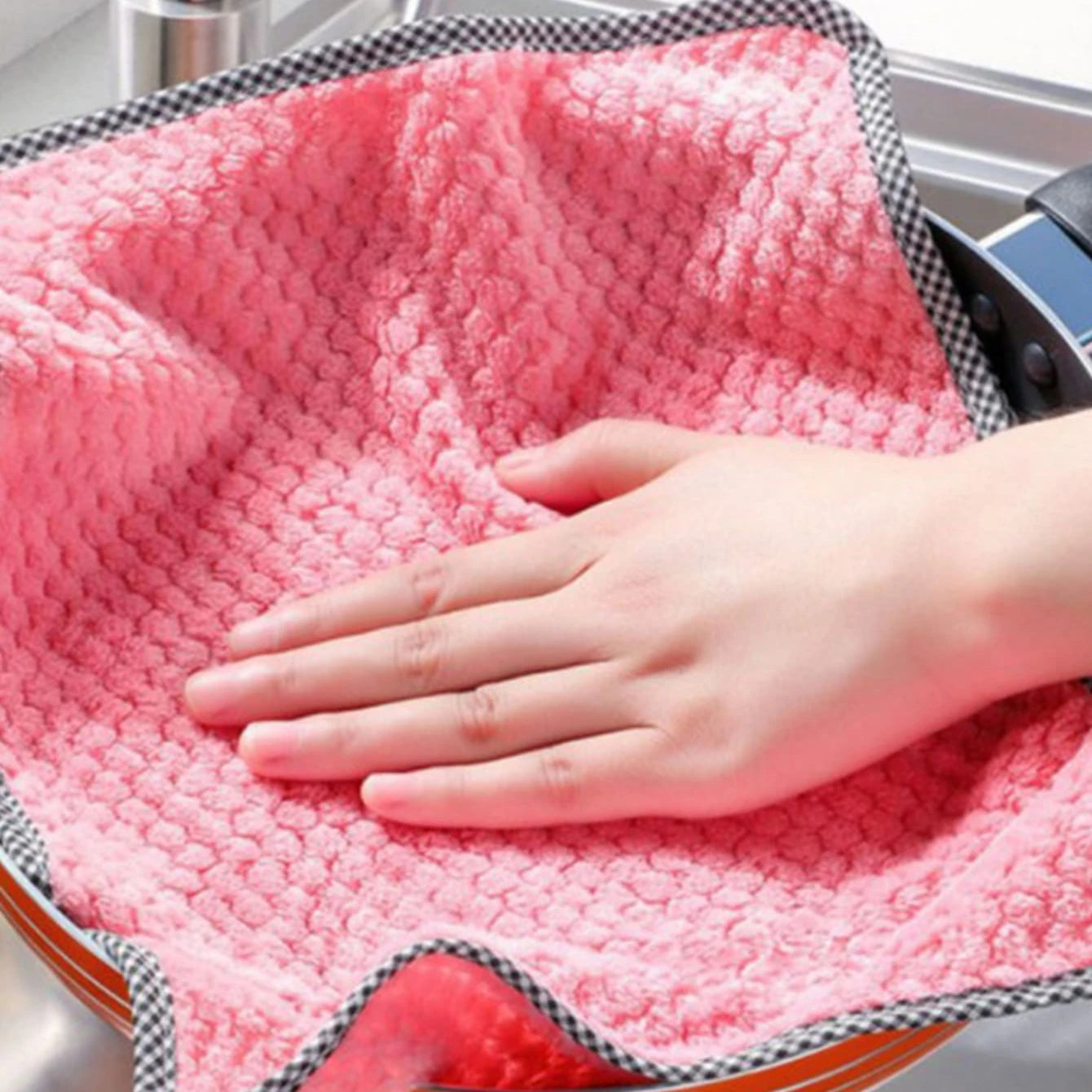 Super Absorbent Microfiber Kitchen Cloths - High-Efficiency Dish Towels for Household Cleaning