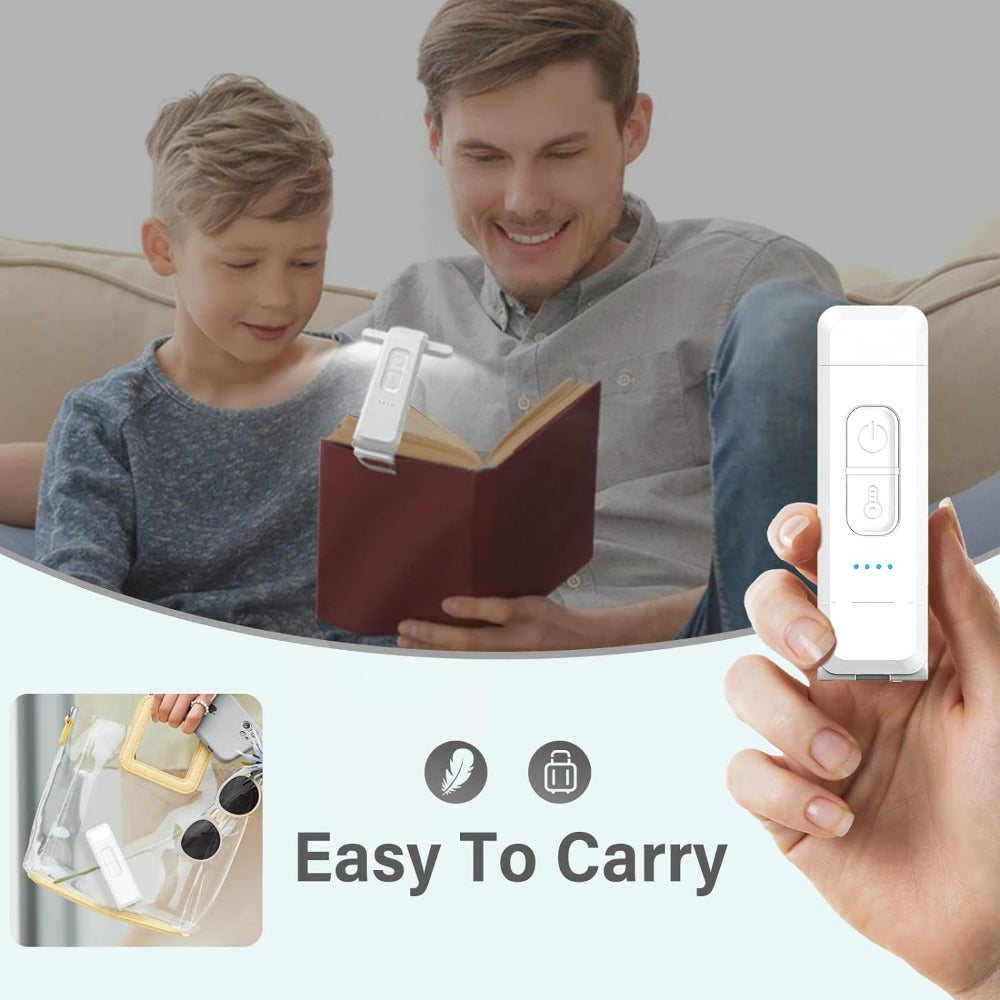 Rechargeable LED Book Light with USB for Night Reading – Portable Clip-On Bookmark Light for Bedtime Use