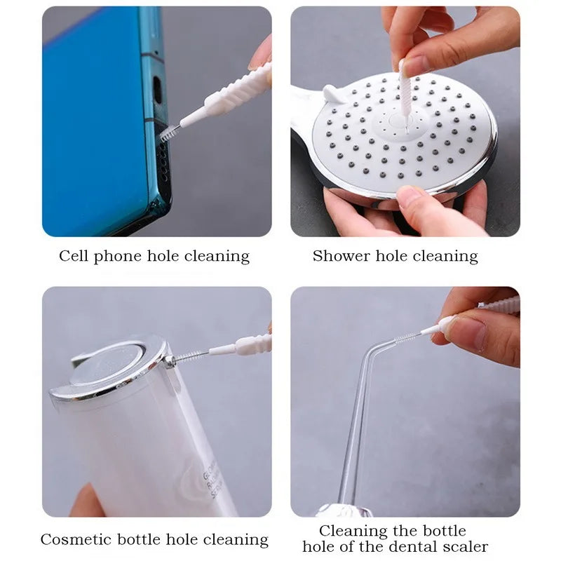 Micro Nylon Shower Cleaning Brush - 10 to 500 Pieces, Anti-Blocking Nozzle, Bathroom Cleaning Tool and Accessory