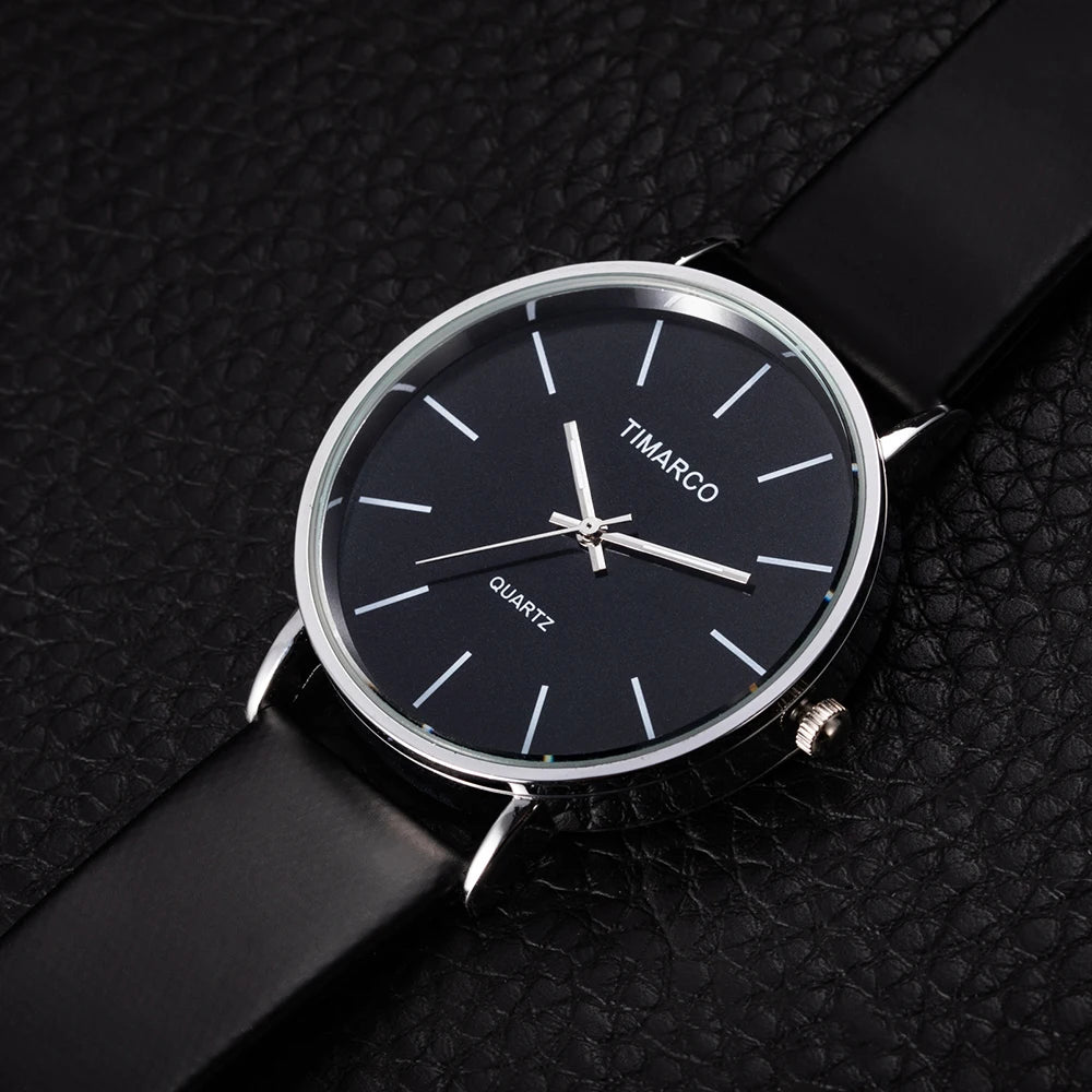 2023 Luxe Damen-Quarzuhr in Silber, minimalistisch – elegante Business-Uhr mit atmungsaktivem Leder und Stahl