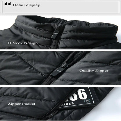 21/13/9-Zone Self-Heating Vest Jacket - Tactical Winter Coat with Heated Gloves for Men & Women