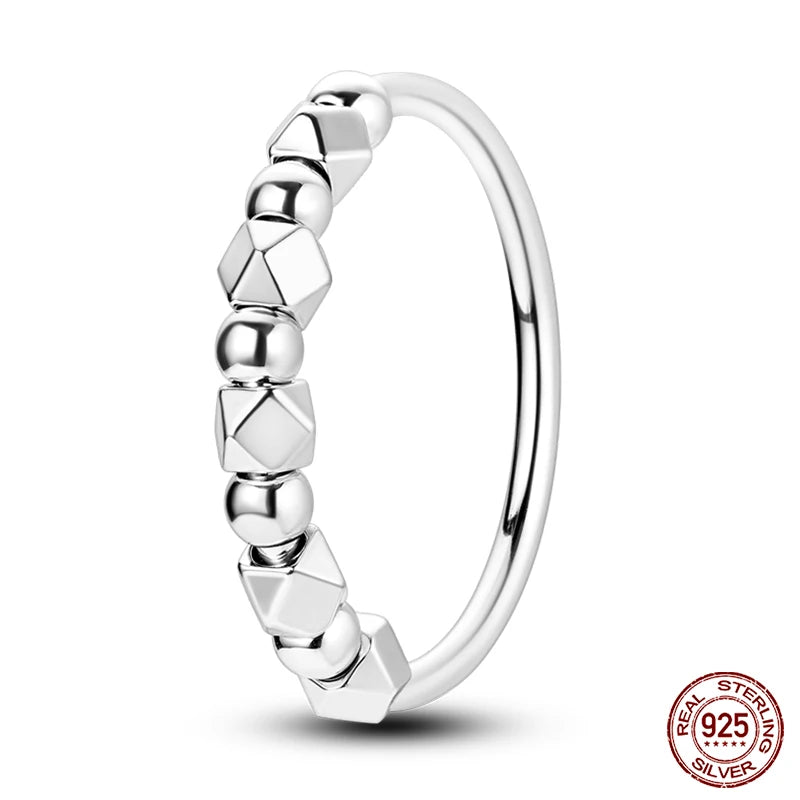 925 Sterling Silber Ring für Damen – Rosa Herz mit Krone, Stern, Mond und Schneeflocken Zirkonia Akzenten – Modischer Verlobungs- und Hochzeitsschmuck