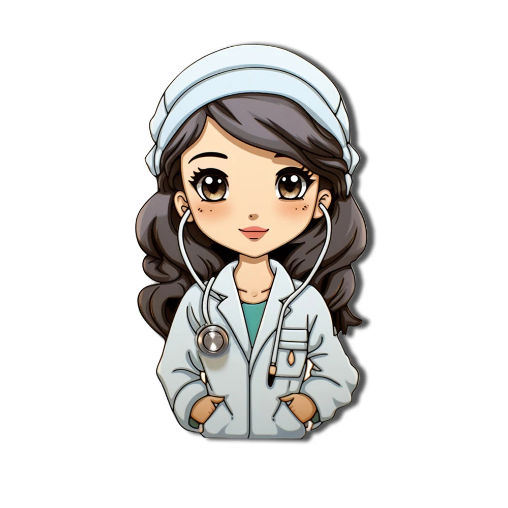 Charming Medical Themed Brooch Pin - Cute Cartoon Doctor & Nurse Enamel Badge for Bags & Lapels - Perfect Gift for Healthcare Professionals