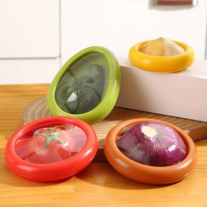 Reusable Silicone Fruit & Vegetable Storage Box with Transparent Seal for Freshness