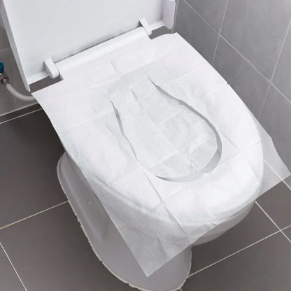 Portable Disposable Toilet Seat Covers – Waterproof, Soluble, and Travel-Friendly – Ideal for Camping, Hotels, and Bathroom Use (50/30/10 Pack)