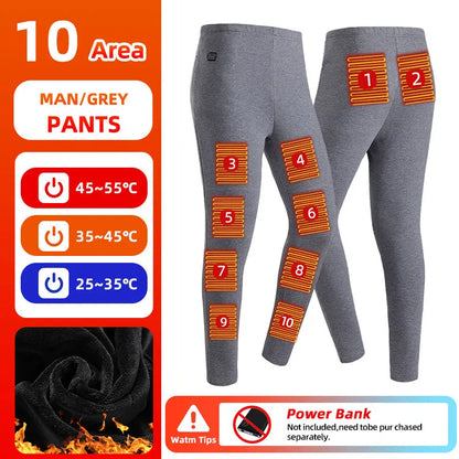 28-Zone Heated Thermal Underwear - Electric Heated Winter Sports Gear for Women